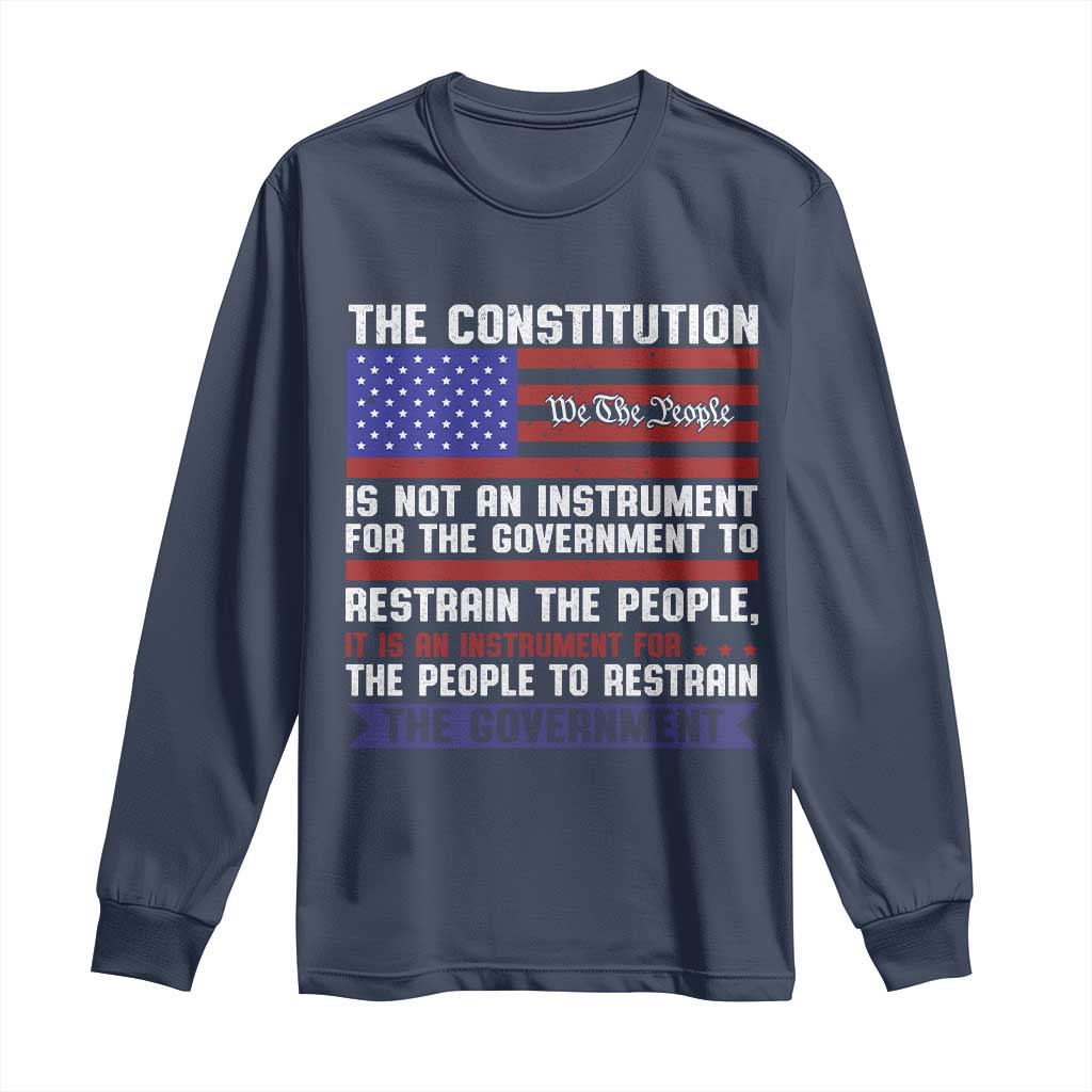 Constitution Liberty American Patriotic Long Sleeve Shirt We The People US Flag - Wonder Print Shop