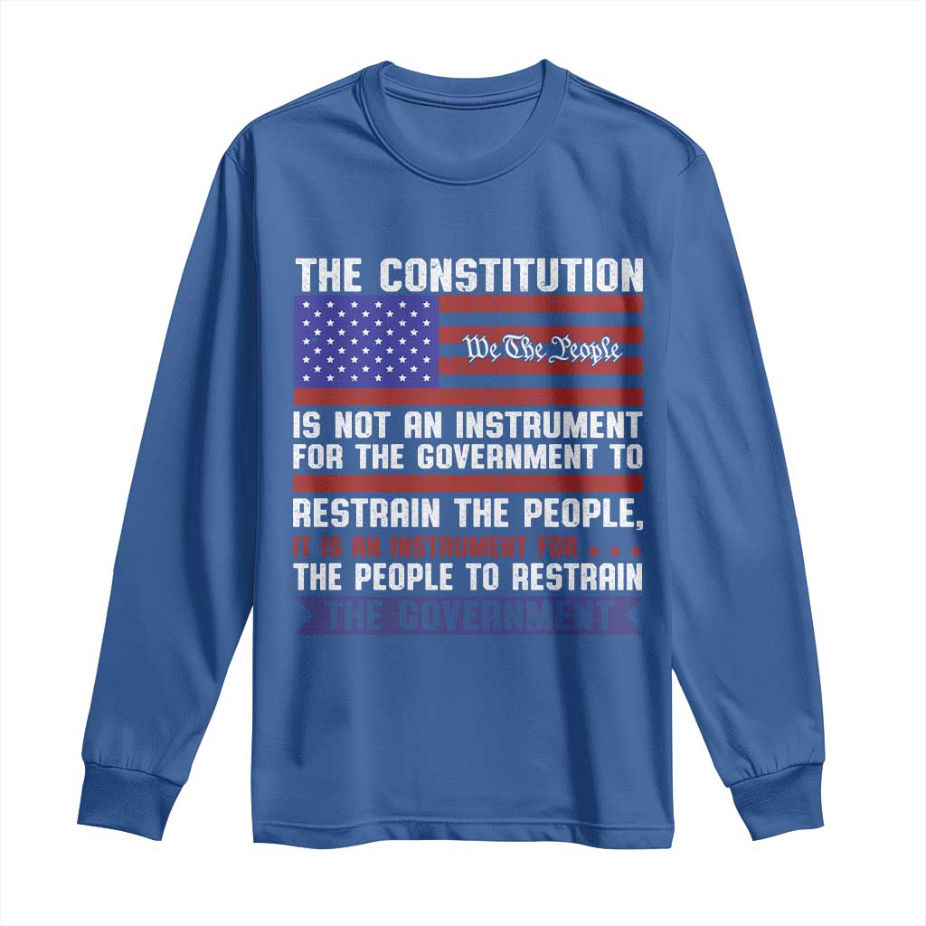 Constitution Liberty American Patriotic Long Sleeve Shirt We The People US Flag - Wonder Print Shop