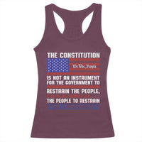 Constitution Liberty American Patriotic Racerback Tank Top We The People US Flag - Wonder Print Shop