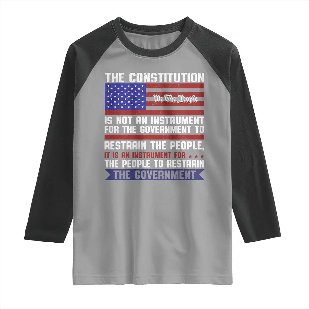 Constitution Liberty American Patriotic Raglan Shirt We The People US Flag - Wonder Print Shop