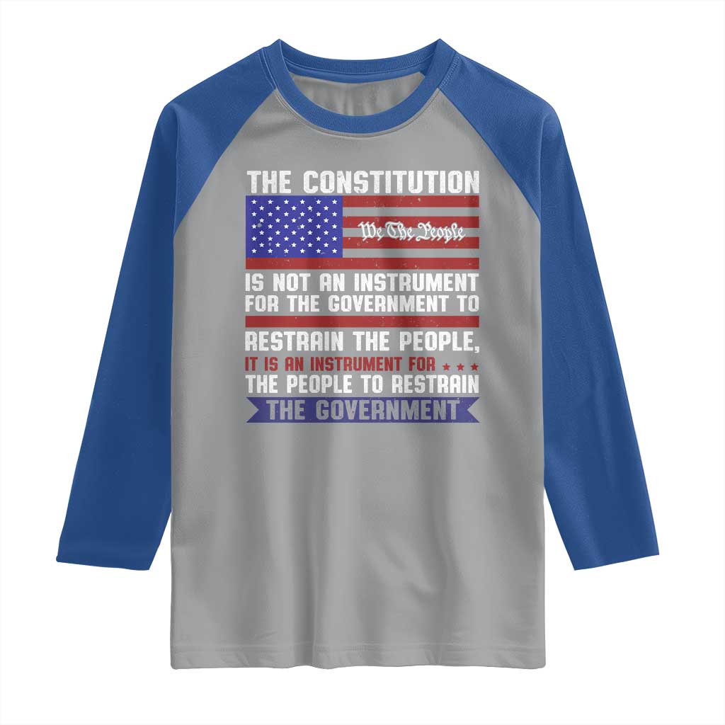 Constitution Liberty American Patriotic Raglan Shirt We The People US Flag - Wonder Print Shop