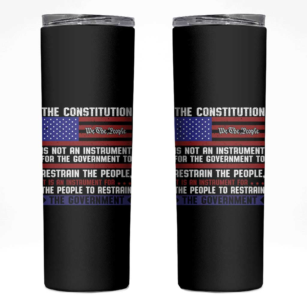 Constitution Liberty American Patriotic Skinny Tumbler We The People US Flag - Wonder Print Shop