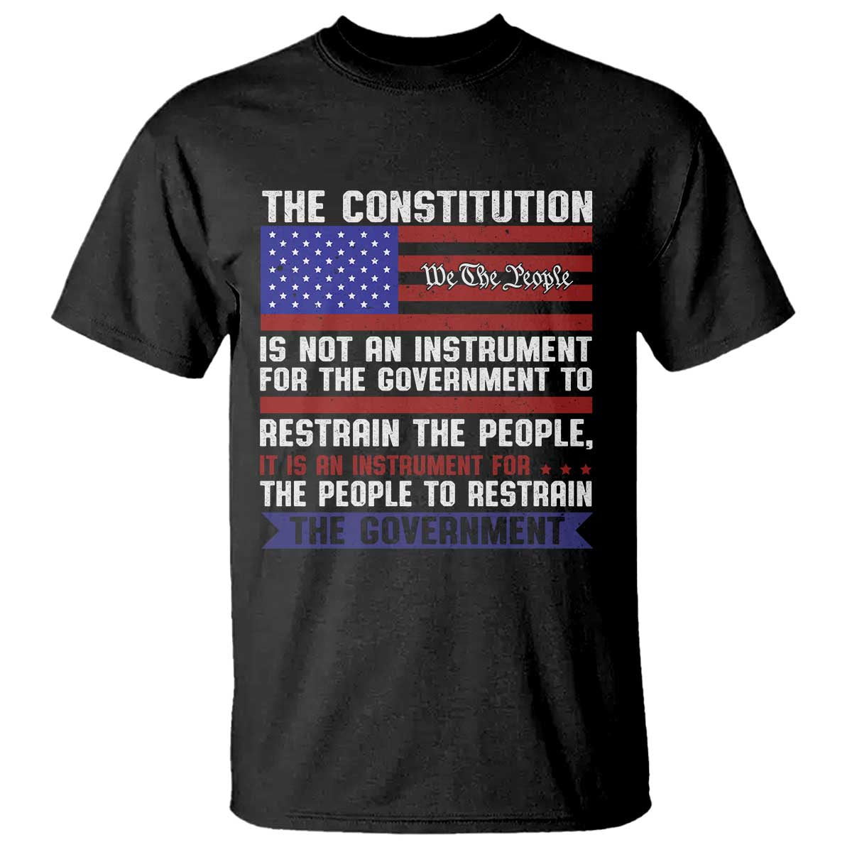 Constitution Liberty American Patriotic T Shirt We The People US Flag - Wonder Print Shop