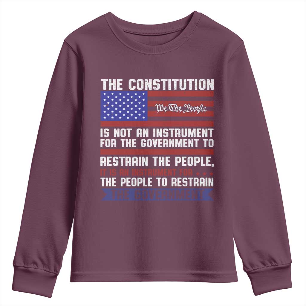 Constitution Liberty American Patriotic Youth Sweatshirt We The People US Flag - Wonder Print Shop