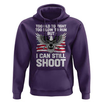 Patriotic Gun Rights Eagle Hoodie Too Old To Fight Too Slow To Run But Can Still Shoot