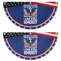 America Gun Rights Eagle Patriotic Fan Flag Too Old To Fight Too Slow To Run But Can Still Shoot