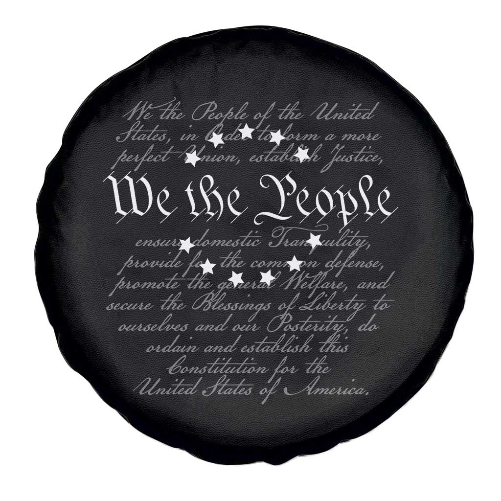 We the People Spare Tire Cover US Constitution Preamble 4th Of July Patriotic Stars - Wonder Print Shop