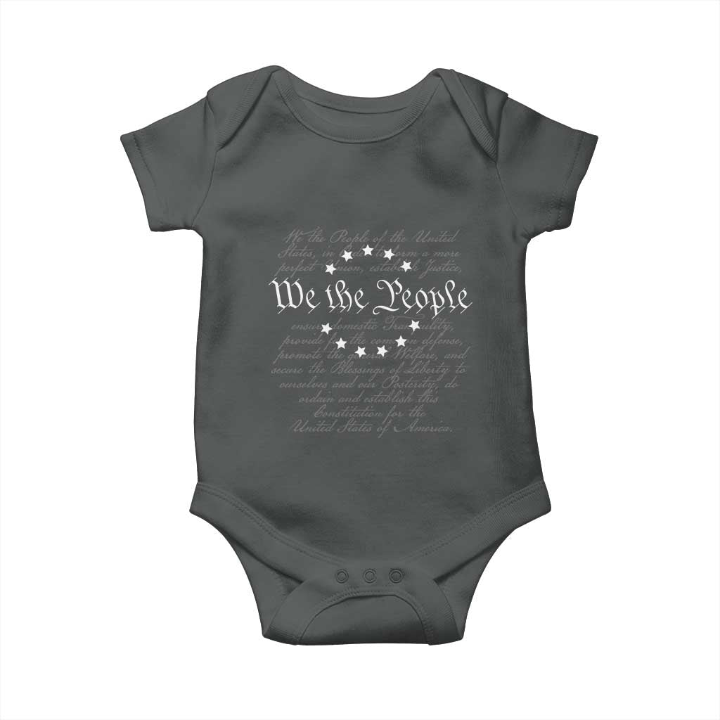 We the People Baby Onesie US Constitution Preamble 4th Of July Patriotic Stars - Wonder Print Shop