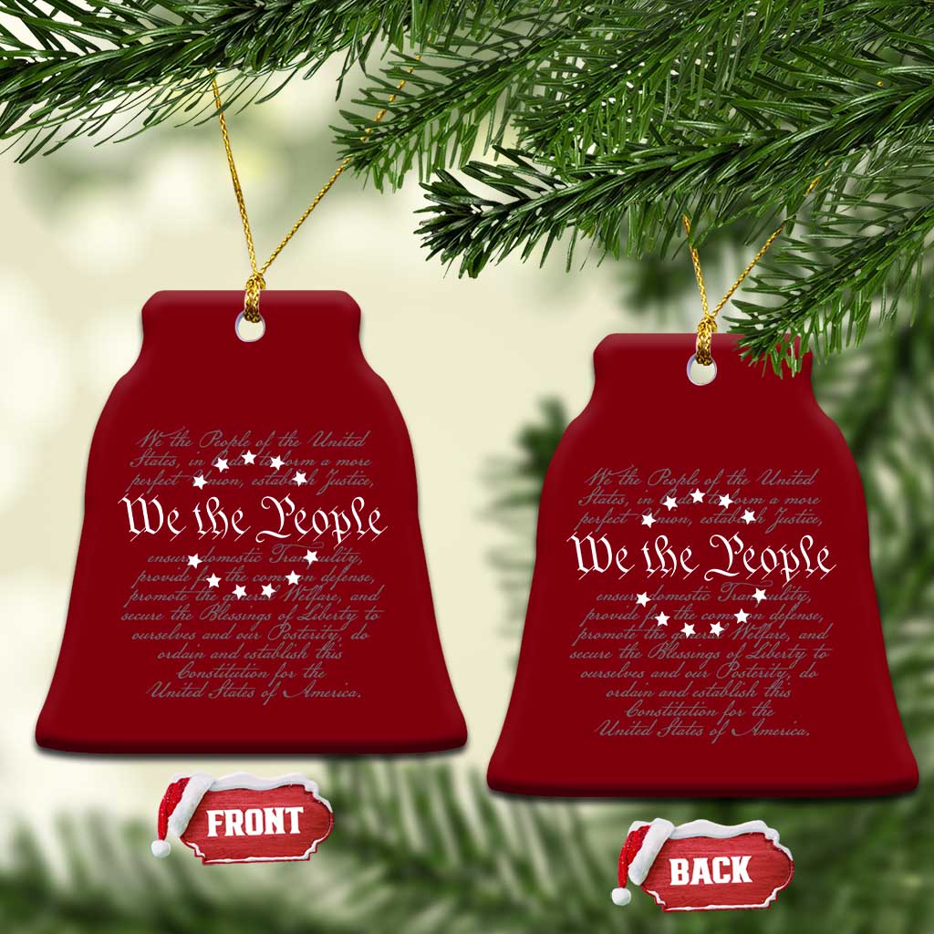 We the People Ceramic Ornament US Constitution Preamble 4th Of July Patriotic Stars - Wonder Print Shop