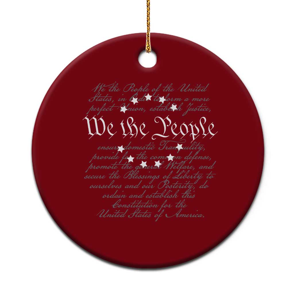 We the People Ceramic Ornament US Constitution Preamble 4th Of July Patriotic Stars - Wonder Print Shop