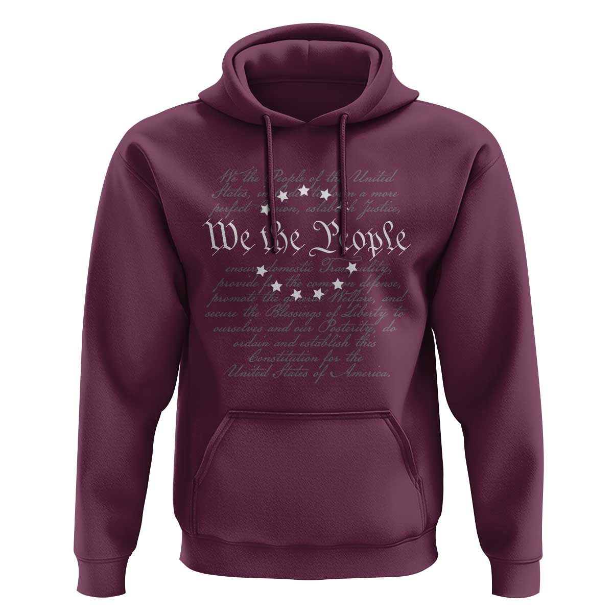 We the People Hoodie US Constitution Preamble 4th Of July Patriotic Stars - Wonder Print Shop
