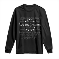 We the People Long Sleeve Shirt US Constitution Preamble 4th Of July Patriotic Stars - Wonder Print Shop