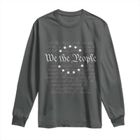 We the People Long Sleeve Shirt US Constitution Preamble 4th Of July Patriotic Stars - Wonder Print Shop