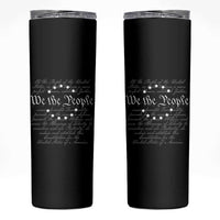 We the People Skinny Tumbler US Constitution Preamble 4th Of July Patriotic Stars - Wonder Print Shop