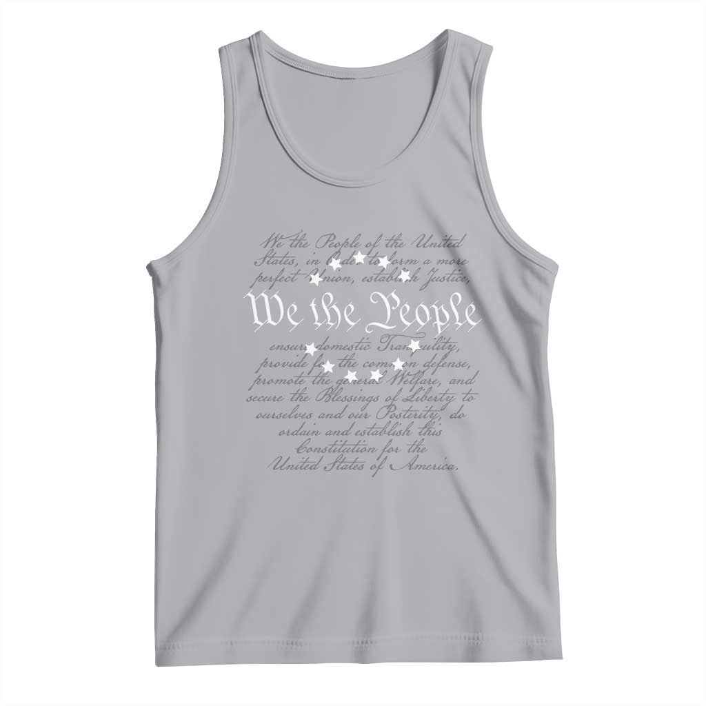 We the People Tank Top US Constitution Preamble 4th Of July Patriotic Stars - Wonder Print Shop