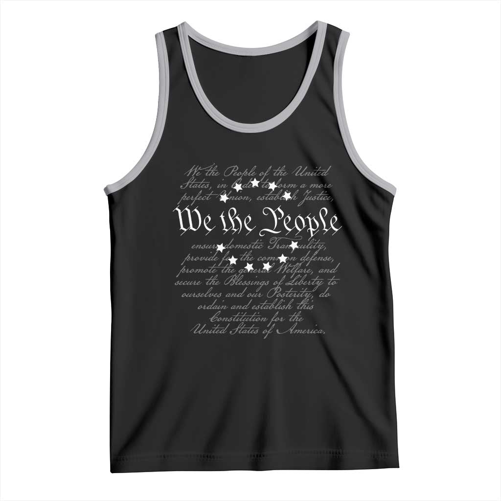 We the People Tank Top US Constitution Preamble 4th Of July Patriotic Stars - Wonder Print Shop