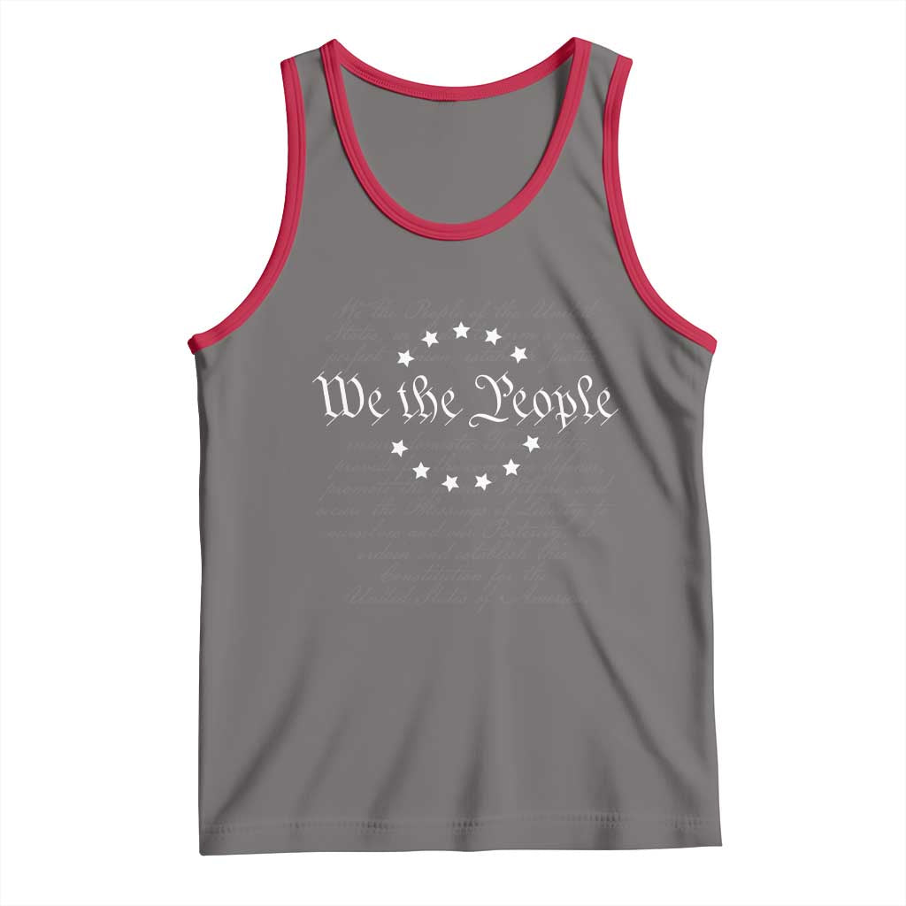 We the People Tank Top US Constitution Preamble 4th Of July Patriotic Stars - Wonder Print Shop