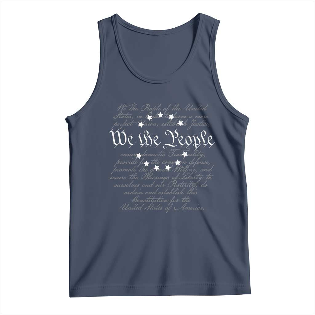 We the People Tank Top US Constitution Preamble 4th Of July Patriotic Stars - Wonder Print Shop