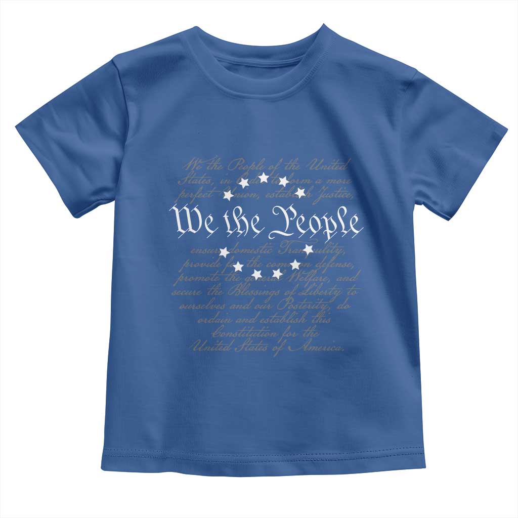 We the People Toddler T Shirt US Constitution Preamble 4th Of July Patriotic Stars - Wonder Print Shop