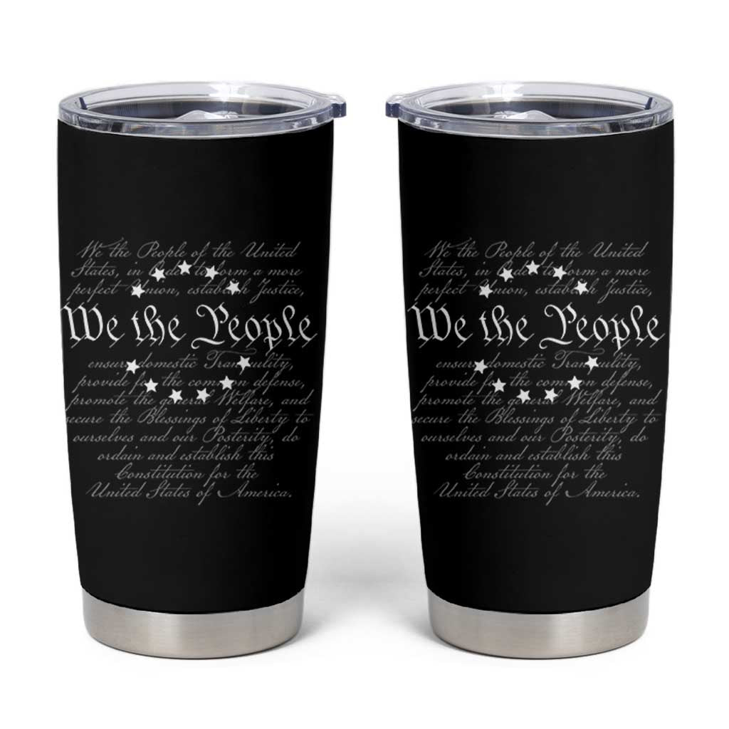 We the People Tumbler Cup US Constitution Preamble 4th Of July Patriotic Stars - Wonder Print Shop