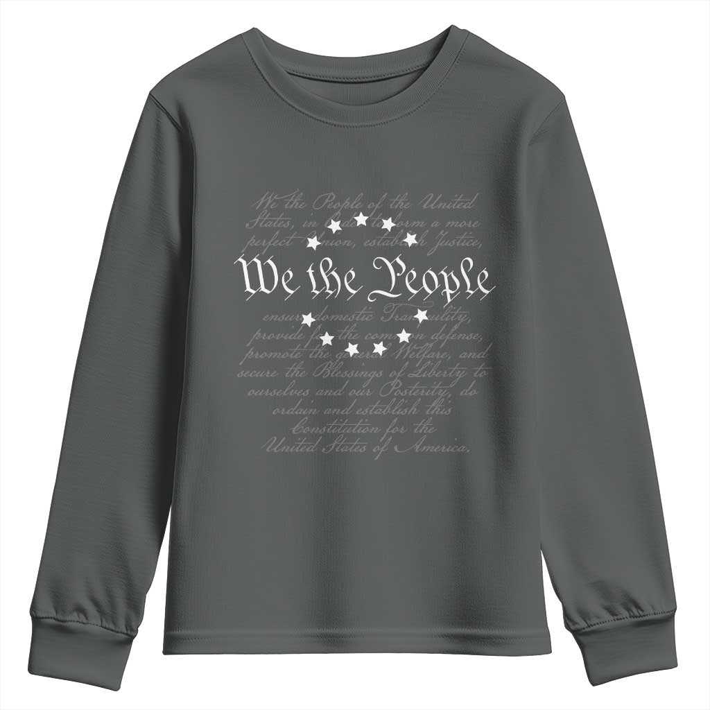 We the People Youth Sweatshirt US Constitution Preamble 4th Of July Patriotic Stars - Wonder Print Shop