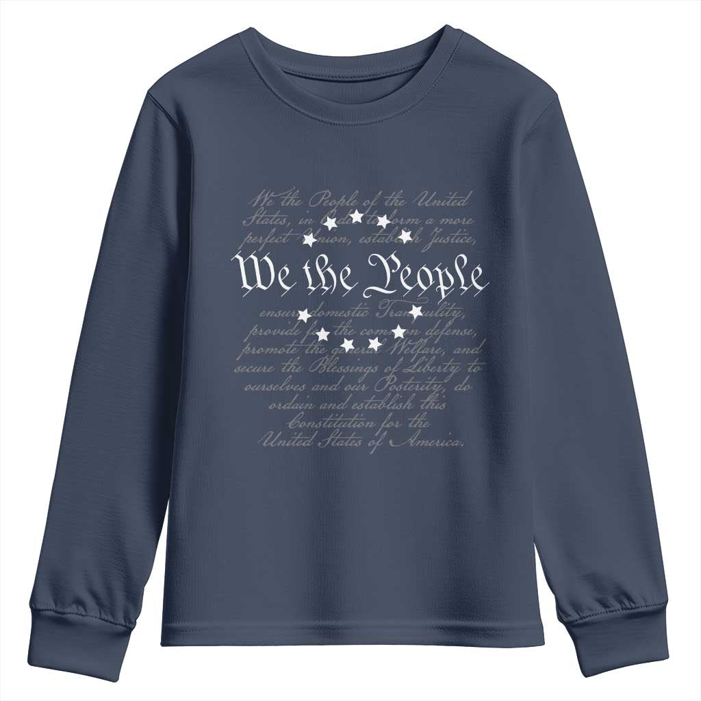 We the People Youth Sweatshirt US Constitution Preamble 4th Of July Patriotic Stars - Wonder Print Shop