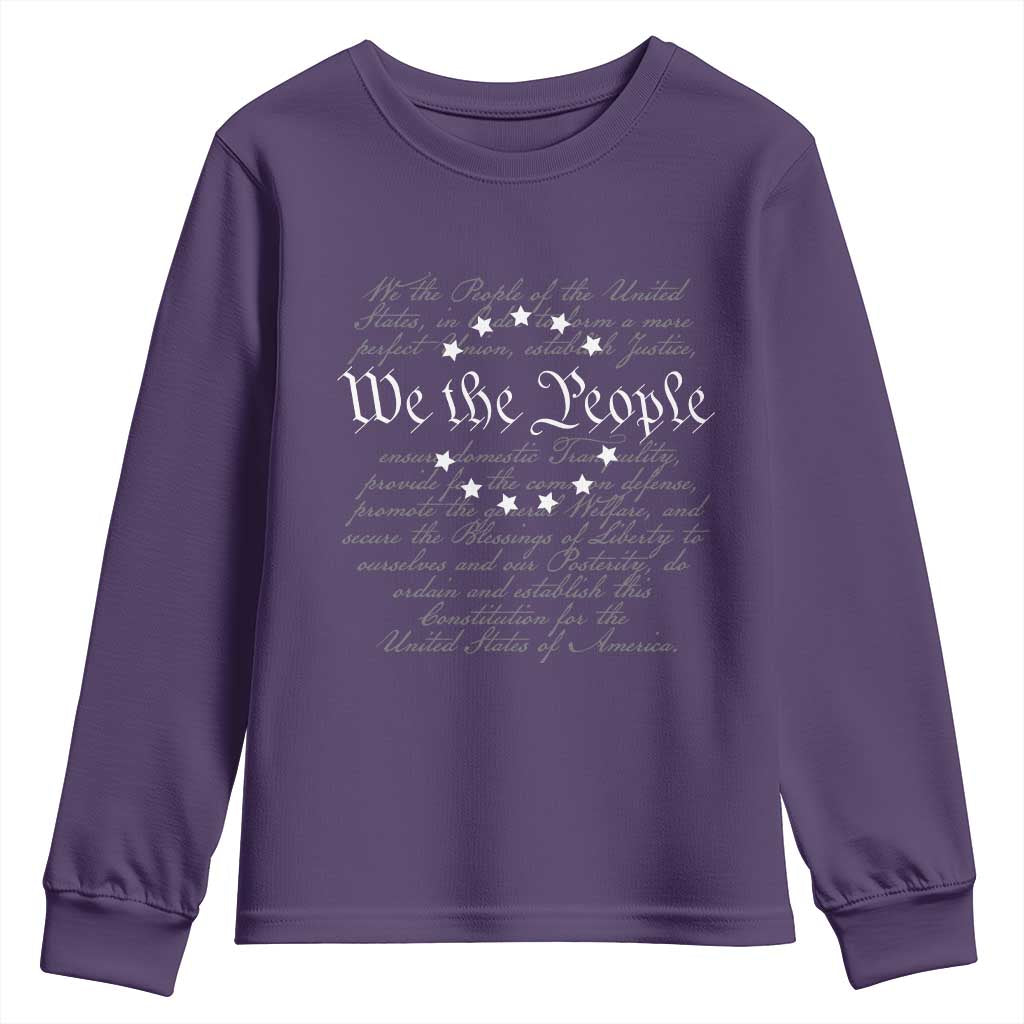 We the People Youth Sweatshirt US Constitution Preamble 4th Of July Patriotic Stars - Wonder Print Shop