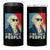 We the People Retro George Washington 4 in 1 Can Cooler Tumbler Patriotic American Founding Fathers Peace Sign