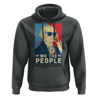 We the People Retro George Washington Hoodie Patriotic American Founding Fathers Peace Sign