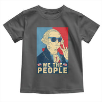 We the People Retro George Washington Toddler T Shirt Patriotic American Founding Fathers Peace Sign
