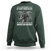 American Veteran Sweatshirt I Am Proud Of Many Things In Life But Nothing Beats Being An American Patriot - Wonder Print Shop
