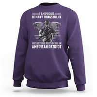American Veteran Sweatshirt I Am Proud Of Many Things In Life But Nothing Beats Being An American Patriot - Wonder Print Shop