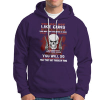 Armed Skull Hoodie You May Not Like Guns But You Call Someone With A Gun And Pray - Wonder Print Shop