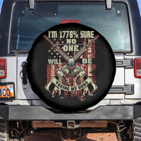 American Patriotic Spare Tire Cover I'm 1776% Sure No One Will Be Taking My Guns US Flag Rifles