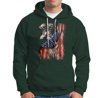 US Pride Hoodie American Flag With Combat Boots And Dog Tags - Wonder Print Shop