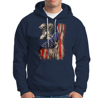US Pride Hoodie American Flag With Combat Boots And Dog Tags - Wonder Print Shop