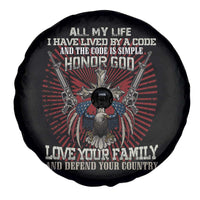 Veteran Spare Tire Cover Honor God Love Your Family And Defend Your Country Christian American Bald Eagle