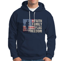 American Patriotic Hoodie Faith Family Flag Freedom US Flag Patriot - Wonder Print Shop
