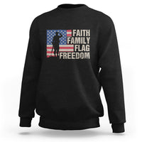 American Patriotic Sweatshirt Faith Family Flag Freedom US Flag Patriot - Wonder Print Shop