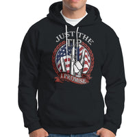 Funny Veteran Hoodie Just The Tip I Promise American Flag Bullets - Wonder Print Shop