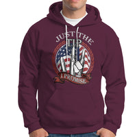 Funny Veteran Hoodie Just The Tip I Promise American Flag Bullets - Wonder Print Shop