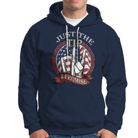 Funny Veteran Hoodie Just The Tip I Promise American Flag Bullets - Wonder Print Shop