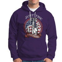 Funny Veteran Hoodie Just The Tip I Promise American Flag Bullets - Wonder Print Shop