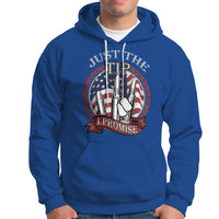Funny Veteran Hoodie Just The Tip I Promise American Flag Bullets - Wonder Print Shop