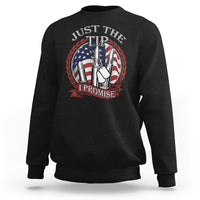 Funny Veteran Sweatshirt Just The Tip I Promise American Flag Bullets - Wonder Print Shop