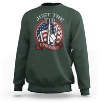 Funny Veteran Sweatshirt Just The Tip I Promise American Flag Bullets - Wonder Print Shop
