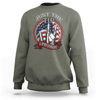 Funny Veteran Sweatshirt Just The Tip I Promise American Flag Bullets - Wonder Print Shop