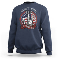Funny Veteran Sweatshirt Just The Tip I Promise American Flag Bullets - Wonder Print Shop
