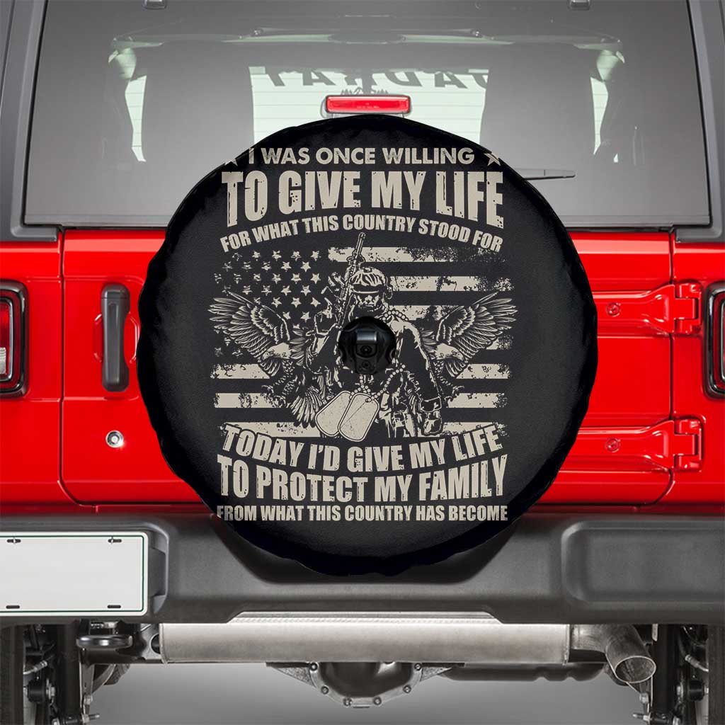 American Patriotic Spare Tire Cover Today I’d Give My Life To Protect My Family From What This Country Has Become