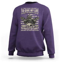 American Patriotic Sweatshirt Today Id Give My Life To Protect My Family From What This Country Has Become - Wonder Print Shop